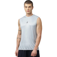 Aticx Men's Slim Fit Polyester Sleeveless T Shirt - Sando Top Tank Muscle Tee For Sports, Gym, Running (Rare Grey_L)
