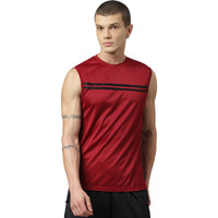 Aticx Men's Slim Fit Polyester Sleeveless T Shirt - Sando Top Tank Muscle Tee For Sports, Gym, Running (Marvellous Wine Black_Xl)