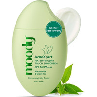 Moody Acnexpert Ultra Matte Dry Touch Sunscreen Gel With Niacinamide & Green Tea For All Skin Types | Water & Sweat Resistant With Spf 50 Pa++++ | No White Cast, Non-Greasy & Non-Comedogenic-50Ml