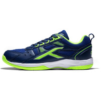 Hundred Raze Badminton Shoes(Non Marking)|Also Perfect For Squash,Table Tennis,Volleyball,Basketball&Indoor Sports|Lightweight&Durable|X-Cushion,Active Grip Sole,Toe Assist(Navy:Lime,9Uk)Unisex-Adult