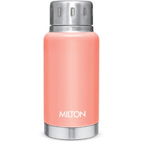 Milton Elfin 160 Thermosteel Bottle, 160 Ml Water Bottles, 24 Hours Hot And Cold, Easy To Carry, Easy Grip, Rust Proof, Tea, Coffee, Office, Travel Bottle, Peach