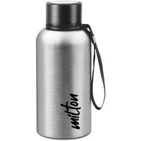 Milton Aura 500 Thermosteel Bottle, 500 Ml, Silver | 24 Hours Hot And Cold | Easy To Carry | Rust Proof | Leak Proof | Tea | Coffee | Office| Gym | Home | Kitchen | Hiking | Trekking | Travel Bottle