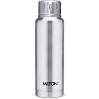 Milton Elfin 300 Thermosteel Bottle, 300 Ml Water Bottles, 24 Hours Hot And Cold, Easy To Carry, Easy Grip, Rust Proof, Tea, Coffee, Office, Travel Bottle, Silver