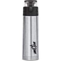 Milton Atlantis 900 Thermosteel Insulated Bottle, 750 Ml Water Bottles, 24 Hours Hot And Cold, Easy To Carry, Easy Grip, Rust Proof, Tea, Coffee, Office, Travel Bottle, Silver