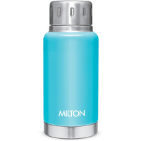 Milton Elfin 160 Thermosteel Bottle, 160 Ml Water Bottles, 24 Hours Hot And Cold, Easy To Carry, Easy Grip, Rust Proof, Tea, Coffee, Office, Travel Bottle, Light Blue
