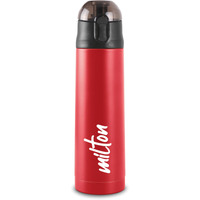 Milton New Crown 900 Thermosteel Bottle With One Touch Safety Lock, 750 Ml Water Bottles, 24 Hours Hot And Cold, Easy To Carry, Easy Grip, Rust Proof, Tea, Coffee, Office, Travel Bottle, Red