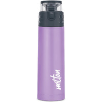 Milton Atlantis 600 Thermosteel Insulated Bottle, 500 Ml Water Bottles, 24 Hours Hot And Cold, Easy To Carry, Easy Grip, Rust Proof, Tea, Coffee, Office, Travel Bottle, Purple
