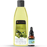 Soulflower Tea Tree Essential Oil & Olive Oil | Hair Growth, Hair Fall Control, Nourishment, Acne, Anti Dandruff | 100% Pure, Naural, Organic Certified & Undiluted | Pack Of 2 240Ml