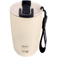 Pigeon Thermocup 400 Ml: Stainless Steel Vacuum Insulated Coffee Cup/Tumbler For Hot And Cold Drinks, Bpa-Free, Leak-Proof, Coffee Mug With Double Lid  Ideal For Car, Home, Office, Travelling|White