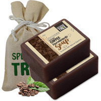 Speaking Tree Exfoliating Coffee Handmade Soap 100Gms (Pack Of 2) | Specially Formulated And Cold Processed All Natural Ingredients For Perfectly Clean Skin - Handmade With Love