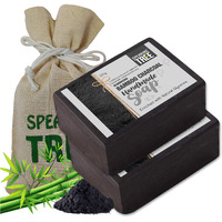 Speaking Tree Specially Formulated And Cold Processed Deodorizing Bamboo Charcoal Handmade Soap 100 Gms (Pack Of 2) | Cleanse Skin Naturally And A Beautifully Refreshing Aroma