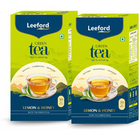 Leeford Lemon & Honey Green Tea, Pack Of 2 (30 Teabags Each) | Boosts Immunity & Metabolism | Zero Calories | Natural Source Of Anti-Oxidants