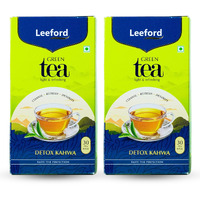 Leeford Detoxifying Kahwa Green Tea (Pack Of 2) 30 Teabags Each | Spiced Detoxifying Kahwa Green Tea | Natural Body Cleanse & Immunity Booster With Pink Salt, Tulsi, Cardamom, Cinnamon