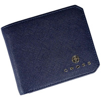 Cross Blue Men's Wallet Stylish Genuine Leather Wallets For Men Latest Gents Purse With Card Holder Compartment (Ac798555)