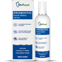 Dr Foot Probiotic Foot Unisex Odor Spray Helps To Remove Feet & Shoes Worst Odors, Cools, Soothes & Refreshes Feet With The Goodness Of Lemon Grass Oil, Tea Tree Oil - 100Ml