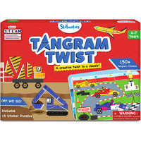 Skillmatics Tangram Puzzles - Vehicles, Stem Games, Educational Learning Activity & Toy, 150+ Foam Tangram Stickers, Brain Teasers, Arts & Crafts For Boys & Girls, Gifts For Ages 4, 5, 6, 7