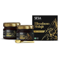 Sesa Himalayan Shilajit Resin 40G Shilajeet Ayurvedic Helps Boost Strength, Endurance & Immunity 70%+ Fulvic Acid Contains Lab Certificate (20 G - Pack Of 2)