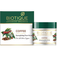 Biotique Coffee Energizing Face Scrub For All Skin Types,50 Gm | Deep Exfoliation, Removes Blackhead