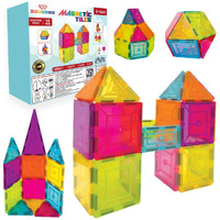 Wembley Magnetic Tiles For Kids Toys For 3 + Year Old Boy | Magnetic Blocks For Kids Toys For 2-5 Years | Stem Learning Educational Magnet Building Blocks Brain Toys For Kids - 10 Pcs