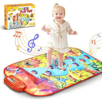 Wembley Dinosaur Musical Mat For Kids Ages 3+ Baby Piano Play Mat Musical Keyboard With 8 Dinosaur Sounds Early Learning Educational Toys Birthday Gift For Boys Girls  86 X 52 Cm