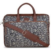 Zouk Laptop Bag For Women - Handmade Bag For 15.6 Inch Laptop, Macbook - Vegan Leather Office Bags With Detachable Shoulder Strap - Perfect Handbag For Ladies - Lattice Lace