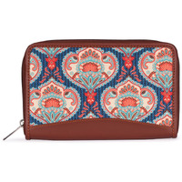 Zouk Women's Handmade Vegan Leather Wallets And Jute Purse For Ladies - Clutch With Indian Print - Wallets For Mobile Phones