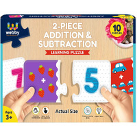 Webby Addition Subtraction 2 Pieces Learning Pack Jigsaw Puzzle, Montessori Early Educational Pre School Puzzle Toys For 3+ Years Kid