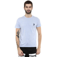 U.S. Polo Assn. Mens Crew Neck Embroidered Logo I633 Lounge Regular Fit T-Shirt-Pack Of 1 (Pale Blue Mel M)