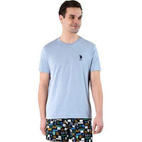 U.S. Polo Assn. Mens Crew Neck Embroidered Logo I633 Lounge Regular Fit T-Shirt - Pack Of 1 (Dusty Blue 2Xl)
