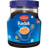 Vikram Kadak Dust Tea | Assam Tea | Premium Black Tea Powder | Strong,Aromatic Blend Perfect For A Bold And Refreshing Brew | Assam Chai Patti | 1Kg Jar