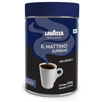 Lavazza Il Mattino Supreme |Pure Ground Coffee | Premium Arabica | Medium Roast | Notes Of Nuts & Dried Fruits | Intensity 5 | 200G Bottle