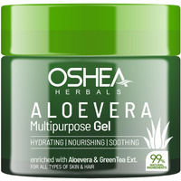 Oshea Herbals Aloe Vera Gel For All Skin & Hair Types | Reduce Age Spots, Nourishes & Hydrates Skin | Enriched With Aloevera & Green Tea Extract | Multipurpose Gel 300 Ml