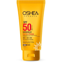 Oshea Herbals Uvshield Spf 50 Pa+++ Sunscreen | Broad Spectrum Uva & Uvb Protection For All Skin Types | Water Resistant & Enriched With Papaya & Green Tea Extract - 120G