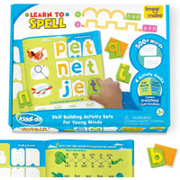 Imagimake Learn To Spell-Preschool Learning Activities-Includes Sight Words,Cvc Letters,Phonics Books For Beginners-Educational Toys For 3 Yr Old-Montessori Toys For Toddlers For Age 3,4,5 Years,Kid