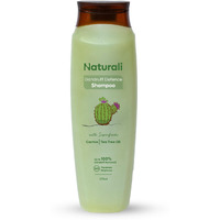 Naturali Dandruff Defence Shampoo With Tea Tree Oil & Cactus Extracts | Prevents Dandruff | Paraben And Sulphate Free Shampoo (370Ml)