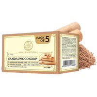 Khadi Natural Sandalwood Soap | Natural Handmade Soap | Herbal Bathing Soap For Hydrated Skin | Natural Soap With Essential Oils | Suitable For All Skin Types | Pack Of 5(125Gx5) (625G)