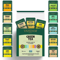 Vahdam, Green Tea Bag Sampler | Tea Variety Pack- 10 Teas Bags | Gluten Free, Pure Ingredients | Pure Assorted Green Tea Gift Sets, Assortment Of 10 Green Tea Flavors |