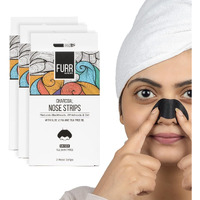 Furr By Pee Safe Blackhead Remover Bamboo Charcoal Nose Strips (Pack Of 9) | With Aloe Vera & Tea Tree Oil | Reduces & Prevents Blackheads, Whiteheads, Dirt And Oil | Cleanses Pores