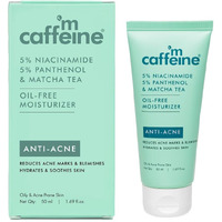 Mcaffeine 10% Niacinamide & Panthenol, Vitamin B5 Oil-Free Moisturizer For Acne With Matcha Tea| Lightweight Hydration & Soothes Skin | Non-Greasy, Fragrance-Free | For Oily, Acne Prone Skin - 50Ml