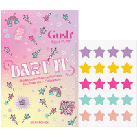 Gush Beauty Acne Pimple Patch | 20 Hydrocolloid Patches With Tea Tree Oil | | Reduces Acne Pimples Excess Oil Overnight | For All Skin Types (Super Star (5 Color))