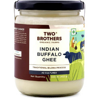 Two Brothers Organic Farms - Organic Buffalo Ghee (500Ml)|Aromatic Flavor|Traditional Hand-Churned Bufflao Ghee|Farm-Fresh Quality, Natural & Pure|Ayurvedic Goodness