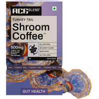 Ace Blend Turkey Tail Shroom Coffee | 15 Serves | Mushroom Coffee | Ksm 66 Ashwagandha | L-Theanine | Mct Powder | Total Gut Health | 100% Arabica | Instant Black Coffee | Keto | Cold & Hot Brew