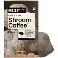 Ace Blend Lions Mane Shroom Coffee | 5 Serves | Mushroom Coffee | Ksm 66 Ashwagandha | L-Theanine | Mct | Focus | Memory | 100% Arabica | Instant Black Coffee | Keto | Cold/Hot Brew