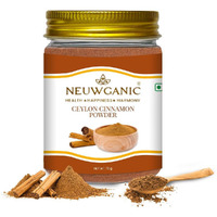 Neuwganic - Natural Ceylon Cinnamon Powder | Pure & Natural Dalchini | Indian Organic Spices | Ideal For Making Cookies/Masala Tea/Desserts | 75 Gm Pack Of 1