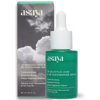Asaya 2% Salicylic Acid Face Serum | 5% Niacinamide & Tea Tree Oil | Reduces Acne, Blackheads & Whiteheads | Unclogs Pores & Regulates Sebum | Fights Active Breakouts & Prevents Future Acne | Antibacterial & Anti-Inflammatory | Lightweight, Quick-Absorbing & Non-Greasy | For Oily, Acne-Prone & Oily, Dry & Sensitive Skin | 30Ml