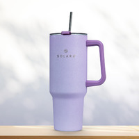 Solara Elixir 40Oz Insulated Tumbler With Straw And Lid, Tumblers For Hot And Cold, 1200Ml Stainless Steel Tumbler With Straw, Travel Mug, Coffee Mug For Office, Home, Sugar Plum