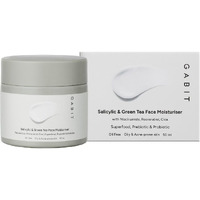 Gabit Salicylic Acid & Green Tea Face Moisturiser For Acne, Blackheads & Open Pores | Oil Free, Lightweight Moisturizer, Exfoliates, Brightens Skin |Ceramides, Niacinamide, Cica |For Women & Men, 50Ml