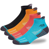 Antonio Benedetto Sports Ankle Length Unisex Socks, Made With Breathable, Anti Odour & Moisture Absorbent Combed Cotton With A Extra Durable Welt, Ideal For All Day Wear, Free Size (Pack Of 4)