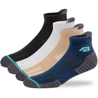 Antonio Benedetto Sports Ankle Length Unisex Socks, Made With Breathable, Anti Odour & Moisture Absorbent Combed Cotton With A Extra Durable Welt, Ideal For All Day Wear, Free Size (Pack Of 4)