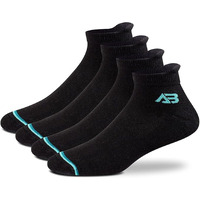 Antonio Benedetto Sports Ankle Length Unisex Socks, Made With Breathable, Anti Odour & Moisture Absorbent Combed Cotton With A Extra Durable Welt, Ideal For All Day Wear, Free Size (Pack Of 4), Black